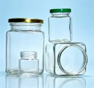 Transparent Square Glass Jar with Reusable Lid for Home Pantry Storage