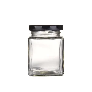Transparent Square Sealed Glass Food Storage Jar