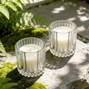 Transparent Wide-Mouth Empty Glass Candle Jar