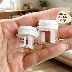 Transparent and Amber Glass Cream and Mask Wide mouthed Glass Cosmetic Package Bottles