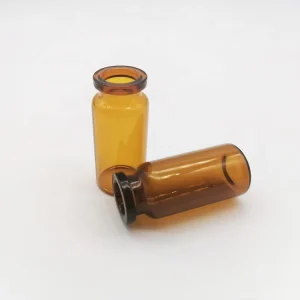Types of Pharmaceutical Glass Bottles Small Glass Vials with Rubber Stoppers and Flip Tops Set for Drug