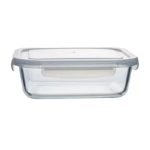 Ultra Large Capacity Exquisite Square Glass Containers for Food Storage High Borosilicate Glass Food Bento Lunch Box With Lids