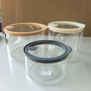 Ultra Thin Vacuum Sealed Glass Container LEHE Silicone Lid Dishwasher Safe Eco Friendly Modern Design Kitchen Food Storage
