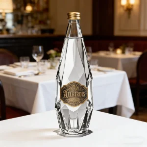 Unique Design Lead free Popular Extra Flint Personalized 330ml 500ml 750ml Glass Bottle for Drinks Water Beverage Wine Frosted