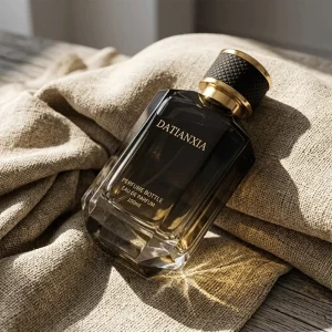 Unique Shape Glass Perfume Bottle 30ml 50ml 100ml Black with Box and Lid