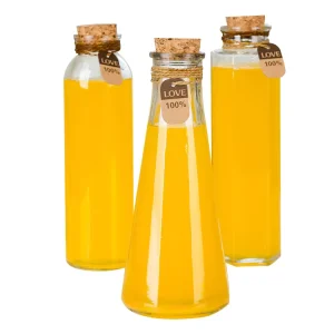 Various Sizes Reusable 350ML Cold Brew Coffee Juice Glass Bottle Water Milk Cold Tea Cork Top Bottle
