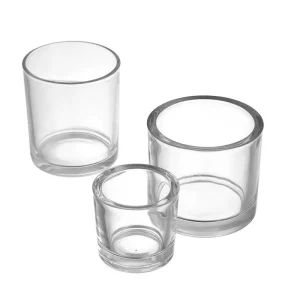 Various Sizes Transparent Waterproof Glass DIY Candle Jars Pillar Holder