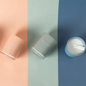 Vegan Soy Wax Candle in Colored Glass Vessel