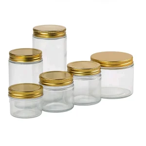 Versatile Custom 200ml Clear Glass Jars for Scented Candles Skincare Products Essential Oils and Sample Packaging