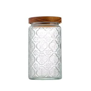 Vintage Glass Jars Lids Airtight Sustainable Food Storage Containers Kitchen Canisters Sugar Coffee Tea Spice Cute Presents