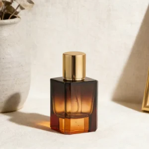 Vintage Unisex Crimp Neck Magnetic Cap 30ml Empty Square Cosmetic Perfume Bottles