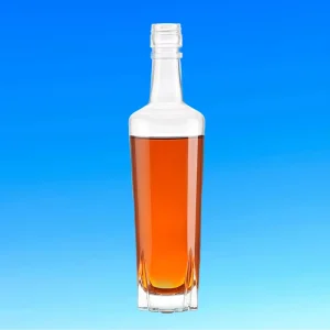 Vodka Whisky Gin Rum Empty Round Glass Liquor Bottle with Screw Lid Factory Direct