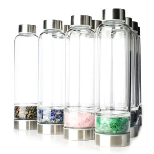 Water Bottles with Crystal and Gemstones for Gifts, Weddings and Souvenirs