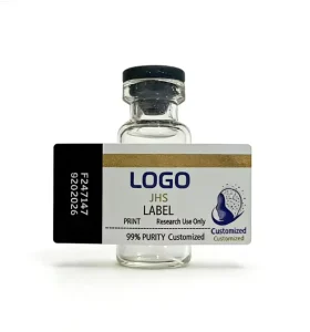 Waterproof Peptide Labels Vinyl Stickers 2ml 3ml 5ml with Spot UV Gold Foil and Holographic Finish for Vials