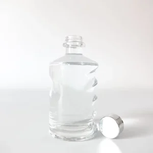 Whiskey Vodka Rum Brandy Glass Liquor Bottle with Cork