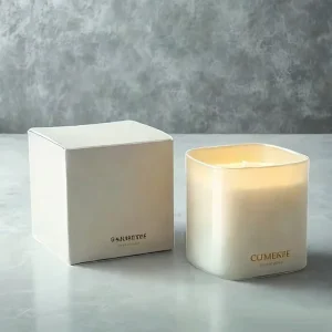 White 8oz 10oz 12oz 16oz Square Matte Glass Candle Jars