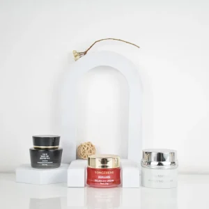 White Frosted Glass Cream Jar with Silver Lid 20g