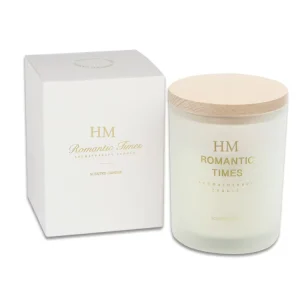 White Glass Jar Essential Oil Scented Candle with Lid