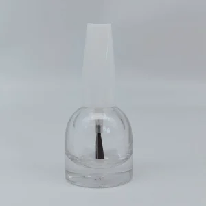 White Screw Cap Transparent Glass UV Gel Nail Polish Bottles 13ml with Screen Printing