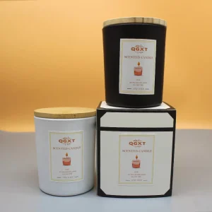 Wide Glass Candle Jars with Lids and Box