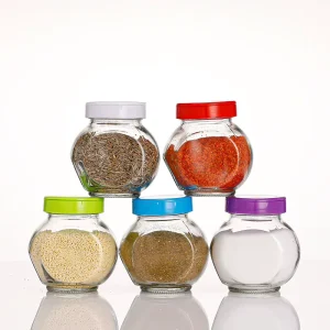 Wide Mouth 0 480ml Small Flat Drum Food Packaging Glass Canned Honey Jam Pickled Vegetables Bird’s Nest Bottle