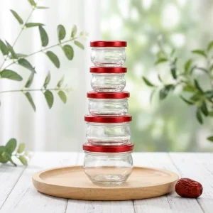 Wide Mouth 50ml 70ml 100ml 150ml 200ml Glass Jar for Dry Food and Liquid Storage