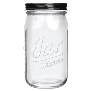 Wide-Mouth Airtight Glass Mason Jar with Lid for Canning, 8oz to 32oz
