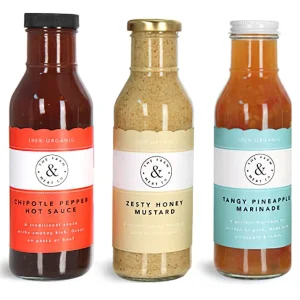 Wide Mouth Clear 12 oz 8 oz Empty Decorative Chili Glaas Bottle BBQ 500ml Hot Sauce Pepper Dressings Glass Bottles
