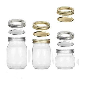 Wide Mouth Clear 120 ml Mini Glass Mason Canning Jars with Black Lids for Honey, Jam, Jelly, and Baby Food
