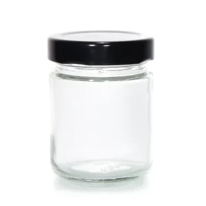 Wide-Mouth Clear Glass Canning Jar with Airtight High Lid for Pickles, Jam, and Sauce Storage