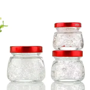 Wide Mouth Clear Glass Jars With Tinplate Cover for Kitchen Storage, Jelly, Spices, Herbs, and Honey