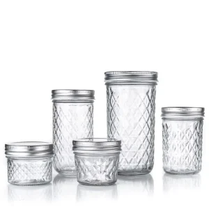 Wide Mouth Clear Glass Mason Jars 100ml 200ml 250ml 350ml 500ml 650ml for Jelly Jam Storage and Canning