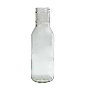 Wide Mouth Disposable Glass Bottles for Juice Milk and Soda