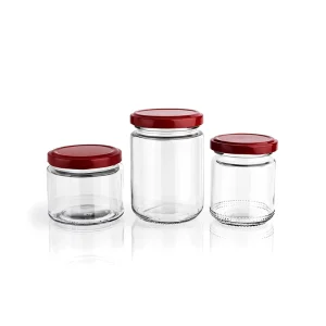 Wide Mouth Food Canning Glass Jar for Honey Jams Spice Peanut Butter Spreading