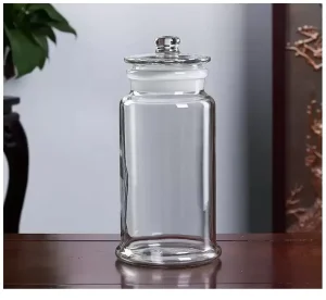 Wide-Mouth Food-Grade Glass Cookie Jars with Lids
