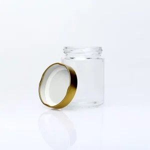 Wide-Mouth Glass Canning Jar with Tall Sealed Lid for Homemade Sauces