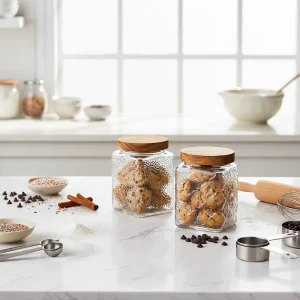 Wide-Mouth Glass Mason Jars with Airtight Lids and Bands, 16oz 32oz 500ml 1000ml