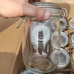 Wide-Mouth Hermetic Glass Food Storage Jar, 100 ml, 200 ml, 500 ml, 1000 ml, 2000 ml