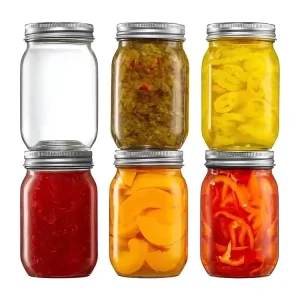 Wide Mouth Sealed Glass Food Containers and Mini Jam Mason Jars with Lid, 150ml 250ml 380ml 480ml 750ml