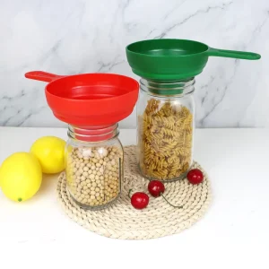 Wide Mouth Silicone Collapsible Kitchen Funnel for Glass Mason Canning Jars