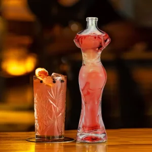 Women-Shaped 160ml Custom Glass Bottle for Gin, Rum, Juice, or Liquor Spirits