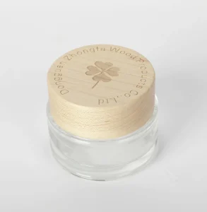 Wood Glass Cosmetic Jars for Eye Cream and Face Cream 5g 10g 15g 20g 30g 50g 60g 100g