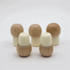 Wood TPE Wine Bottle Stopper for Whiskey Spirits and Glass Beverage Bottles