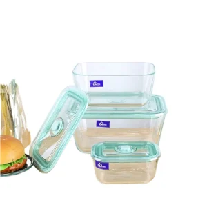 and Best SellingHigh Borosilicate Large Glass Food Storage Containers with Lids Microwave Applicable for Kitchen Use